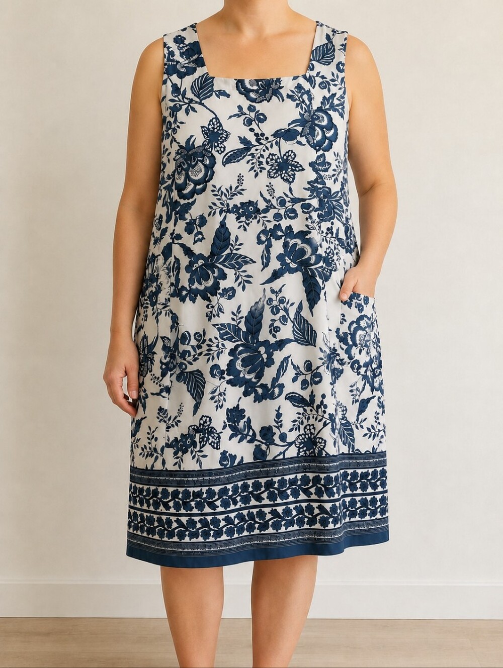 Odeefan Blue Floral Sundress